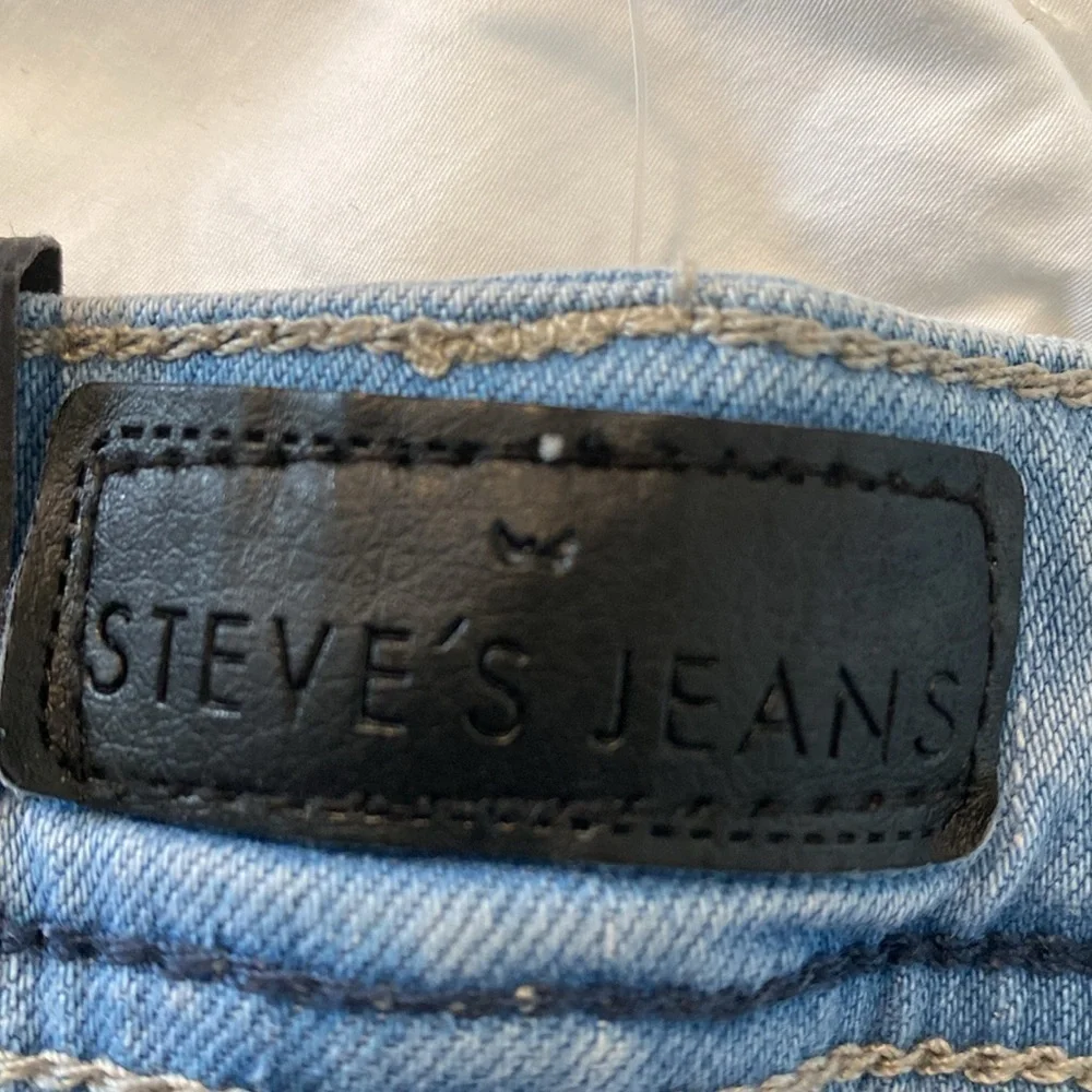 Steve’s Jeans slim fit Tiberius distressed 6 pocket button zip jeans 28/30